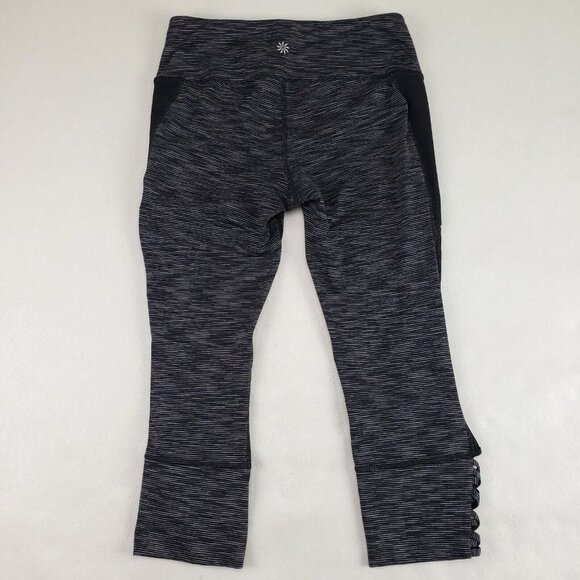 Athleta Mind Over Matter Crop Leggings Womens Small Space Dye Crisscross Capri - Picture 7 of 14
